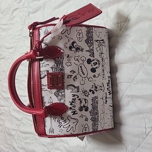 Disney Parks Dooney & Bourke Sketch Art Mickey Mouse Satchel Bag Purse